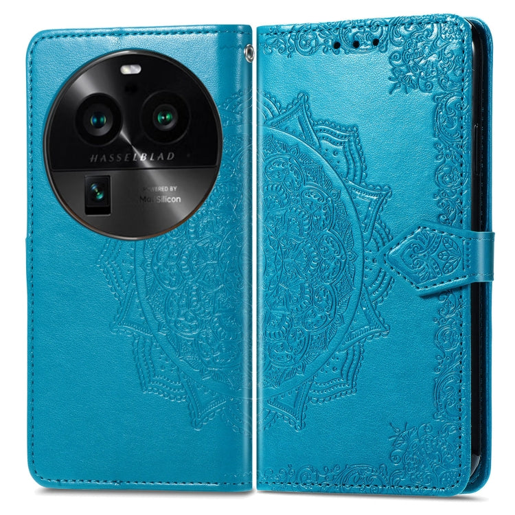 For OPPO Find X6 Pro Mandala Flower Embossed Leather Phone Case