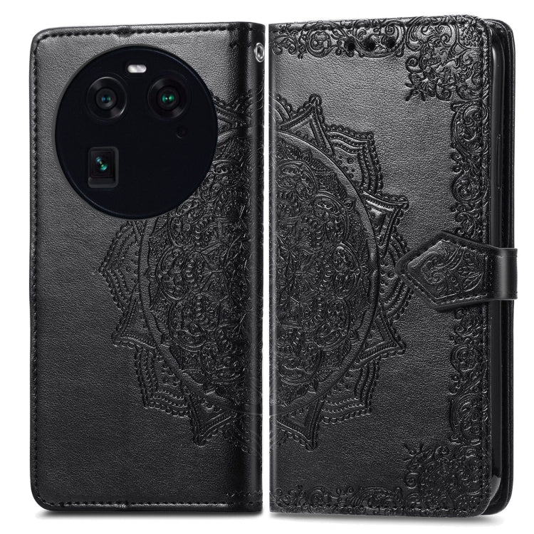 For OPPO Find X6 Mandala Flower Embossed Leather Phone Case