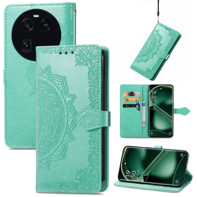 For OPPO Find X6 Mandala Flower Embossed Leather Phone Case