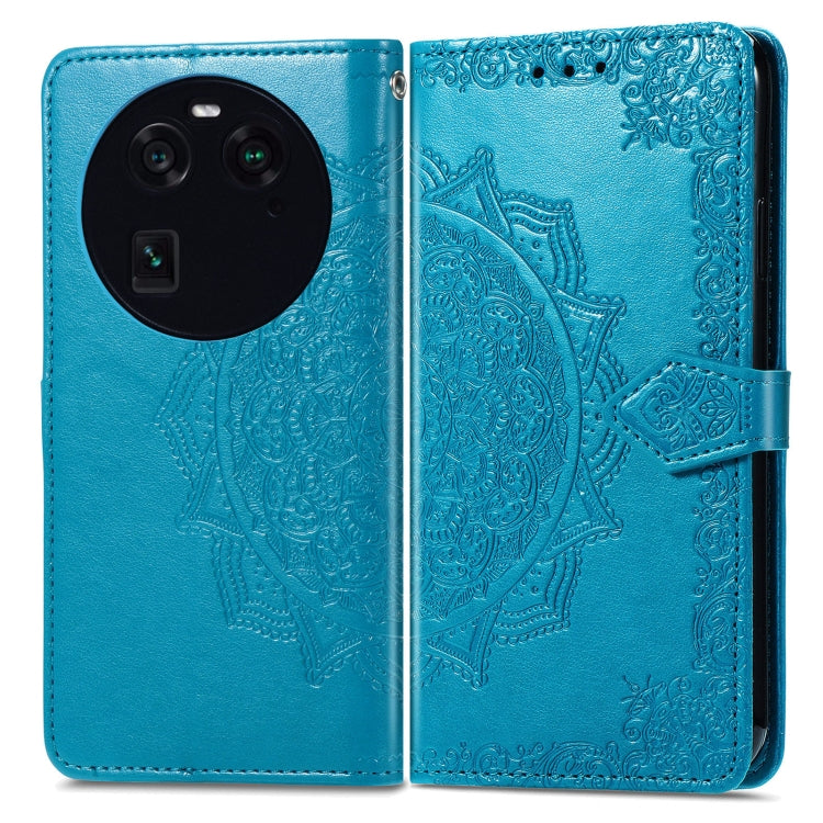 For OPPO Find X6 Mandala Flower Embossed Leather Phone Case