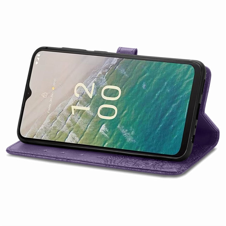 For Nokia C32 Mandala Flower Embossed Leather Phone Case