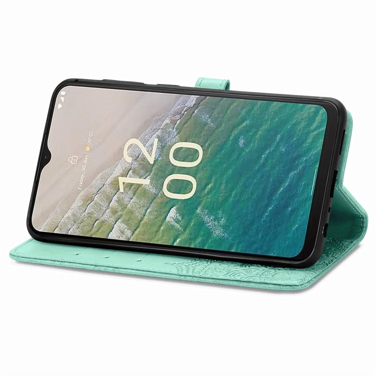 For Nokia C32 Mandala Flower Embossed Leather Phone Case
