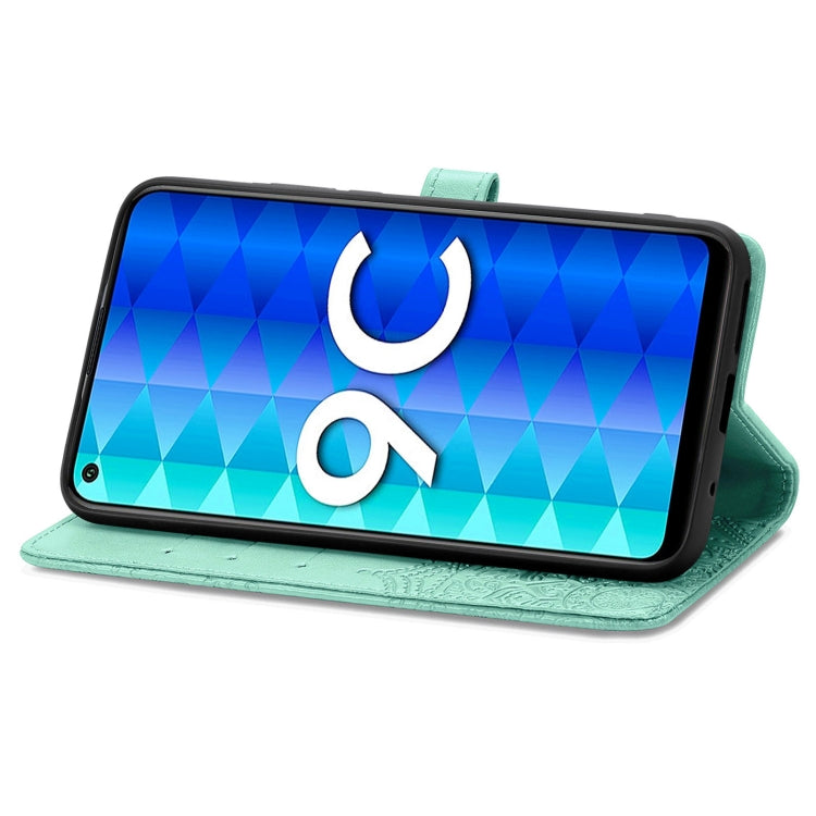 For Honor 9C Mandala Flower Embossed Leather Phone Case