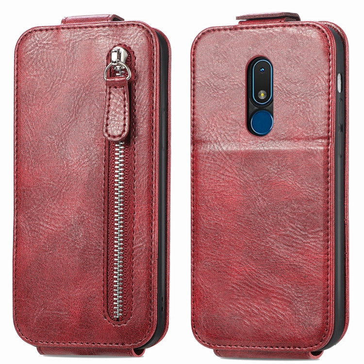 For Nokia C3 Zipper Wallet Vertical Flip Leather Phone Case