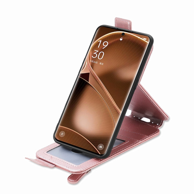 For OPPO Find X6 Pro Zipper Wallet Vertical Flip Leather Phone Case
