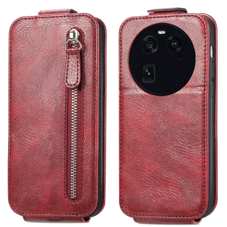 For OPPO FInd X6 Zipper Wallet Vertical Flip Leather Phone Case