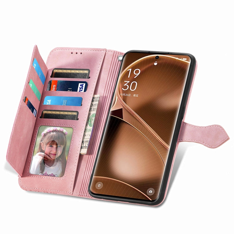 For OPPO Find X6 Pro Embossed Flower Zipper Leather Phone Case