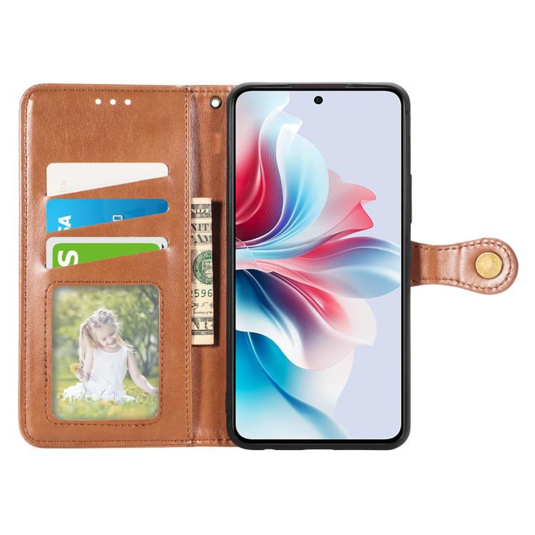 For Samsung Galaxy A27 5G Retro Solid Color Buckle Leather Phone Case