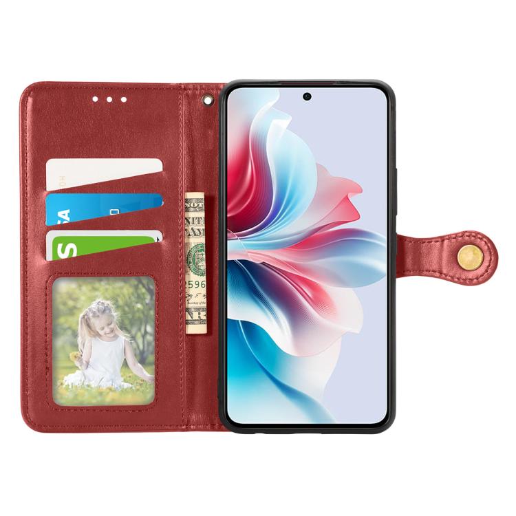 For Samsung Galaxy A27 5G Retro Solid Color Buckle Leather Phone Case