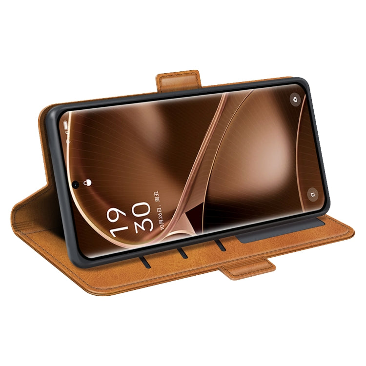 For OPPO Find X6 Dual-side Magnetic Buckle Leather Phone Case