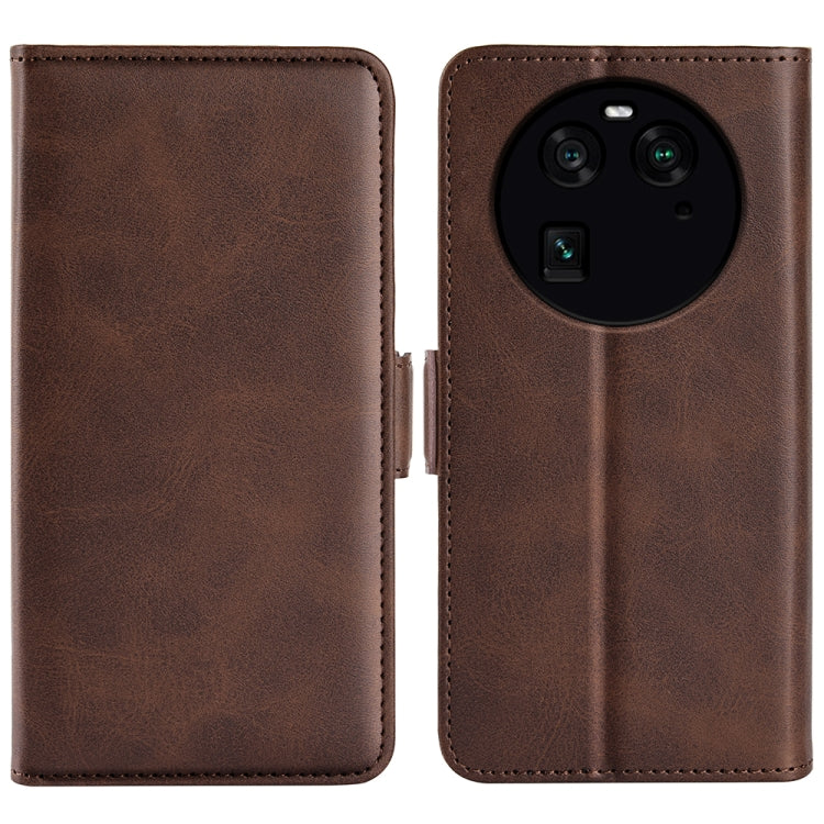 For OPPO Find X6 Dual-side Magnetic Buckle Leather Phone Case