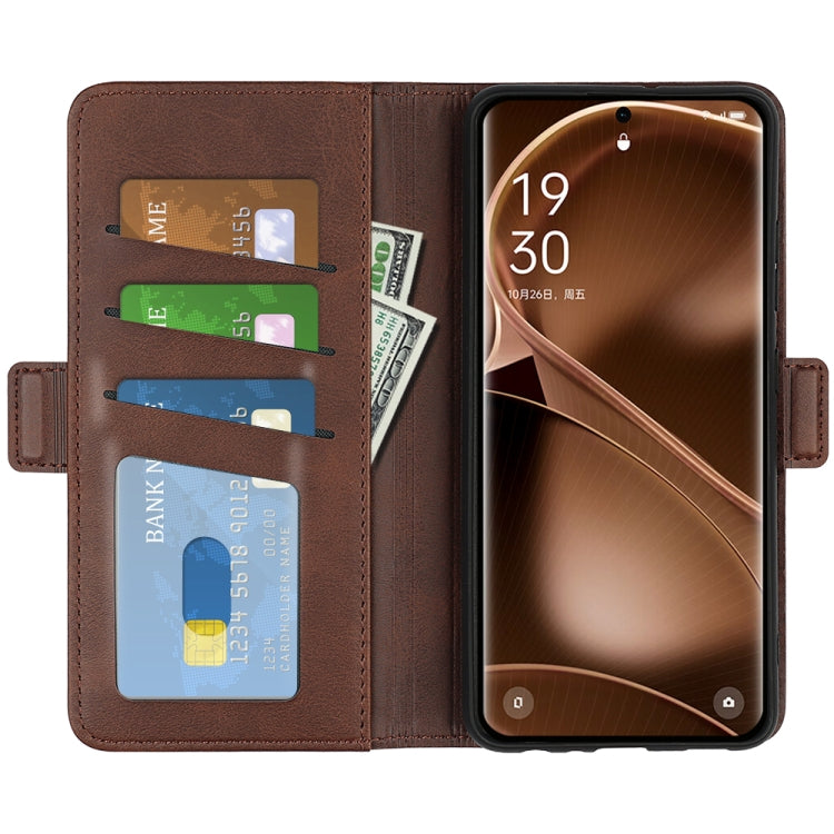 For OPPO Find X6 Dual-side Magnetic Buckle Leather Phone Case