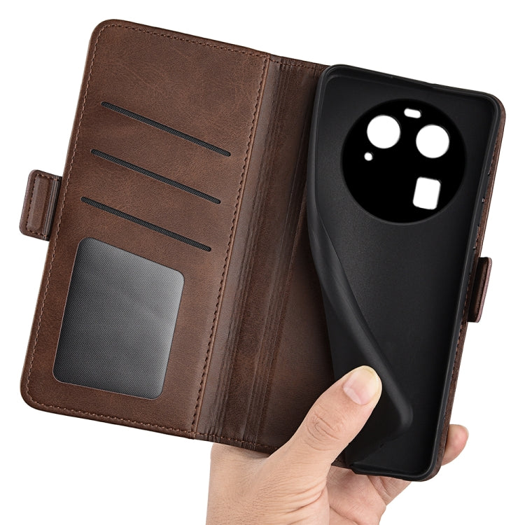 For OPPO Find X6 Dual-side Magnetic Buckle Leather Phone Case