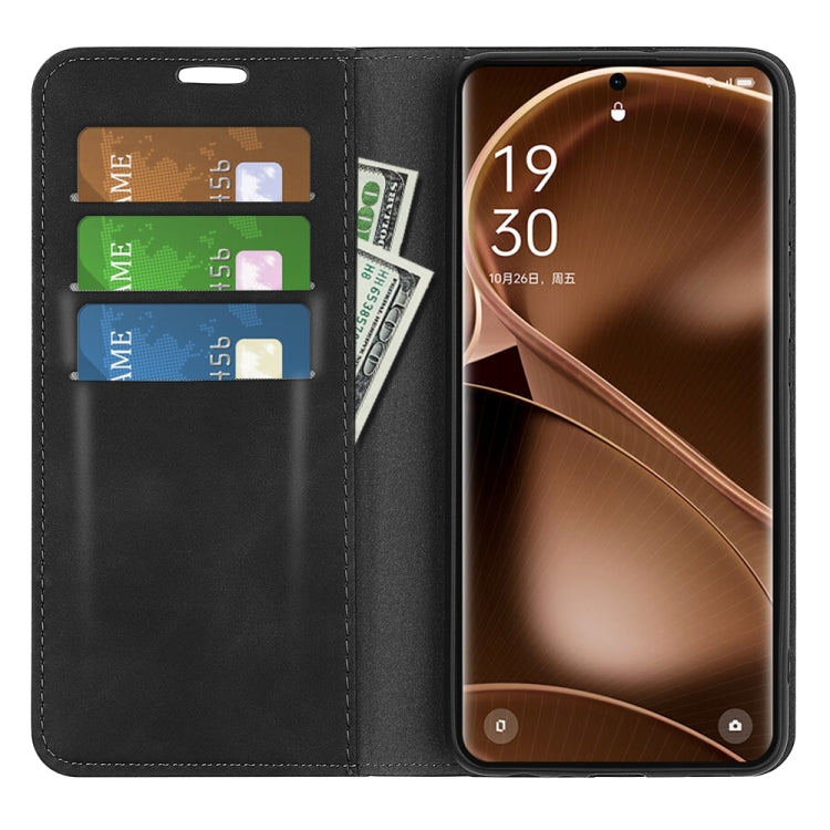 For OPPO Find X6 Retro-skin Magnetic Suction Leather Phone Case