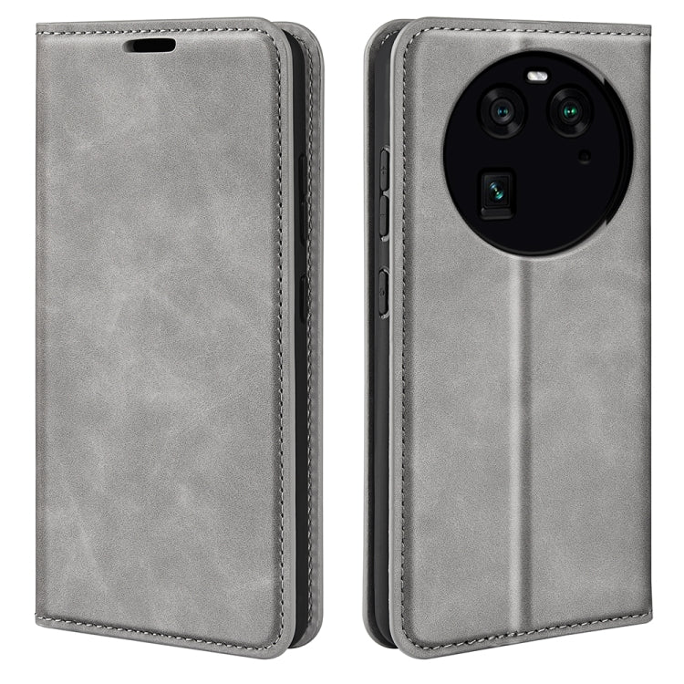 For OPPO Find X6 Retro-skin Magnetic Suction Leather Phone Case
