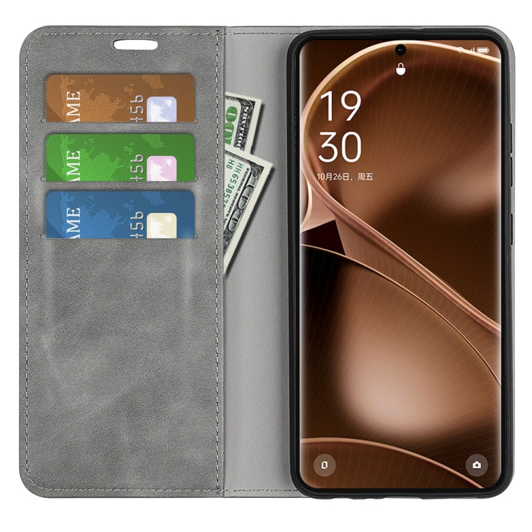 For OPPO Find X6 Retro-skin Magnetic Suction Leather Phone Case