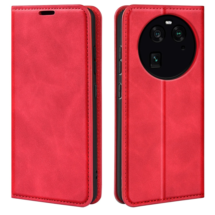For OPPO Find X6 Retro-skin Magnetic Suction Leather Phone Case
