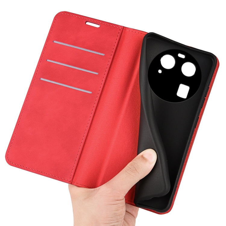 For OPPO Find X6 Retro-skin Magnetic Suction Leather Phone Case