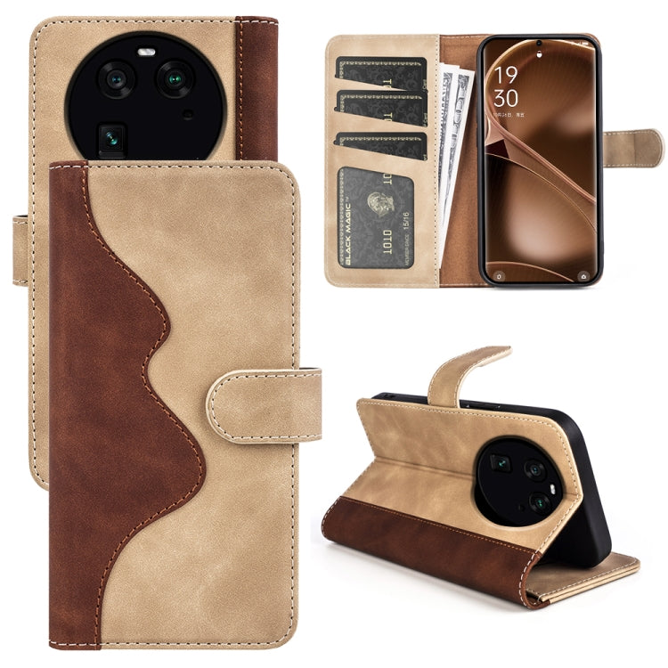 For OPPO Find X6 Stitching Horizontal Flip Leather Phone Case