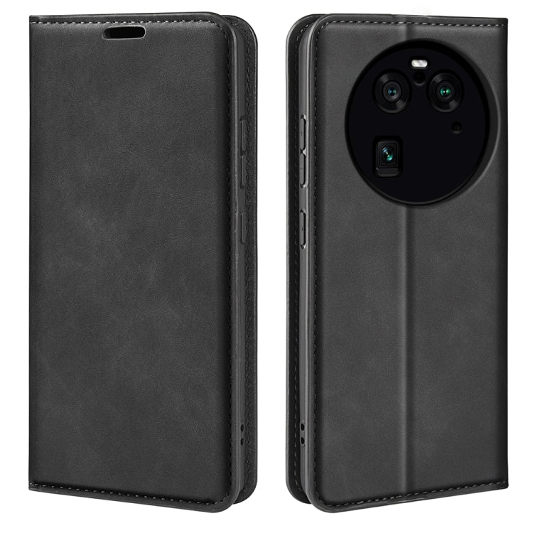 For OPPO Find X6 Pro Retro-skin Magnetic Suction Leather Phone Case