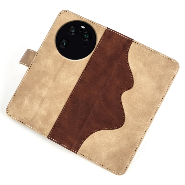 For OPPO Find X6 Pro Stitching Horizontal Flip Leather Phone Case