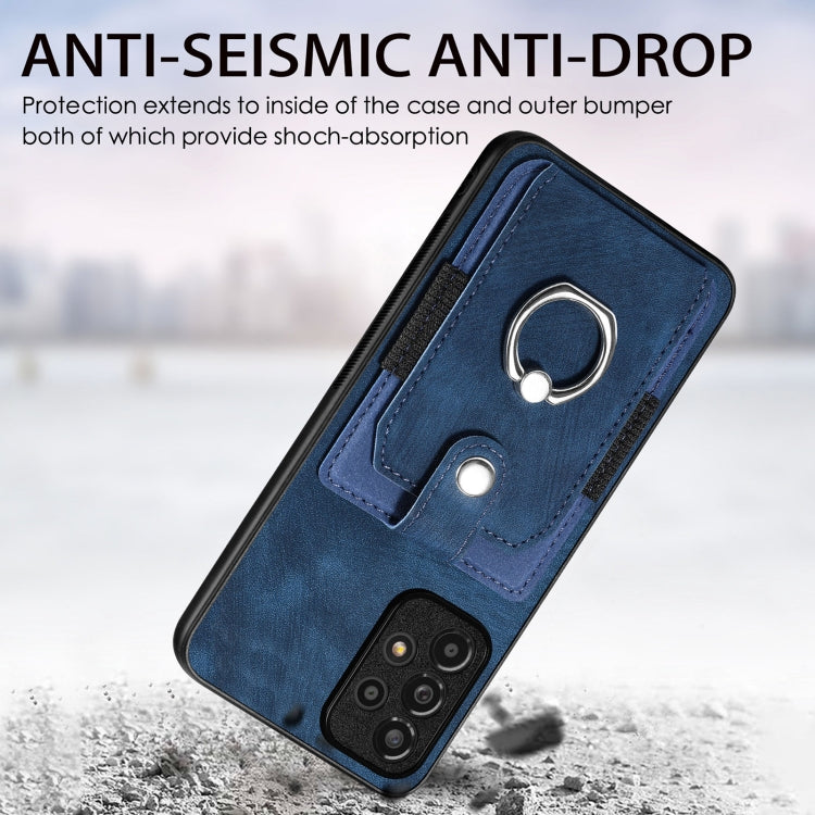 For Samsung Galaxy A33 5G Retro Skin-feel Ring Card Wallet Phone Case