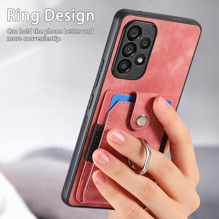 For Samsung Galaxy A53 5G Retro Skin-feel Ring Card Wallet Phone Case