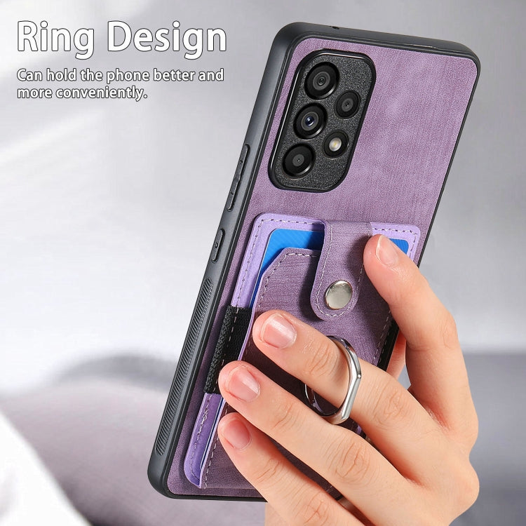 For Samsung Galaxy A53 5G Retro Skin-feel Ring Card Wallet Phone Case