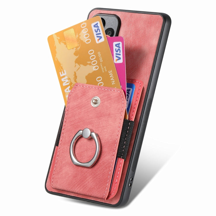 For Xiaomi Redmi 9A Retro Skin-feel Ring Card Wallet Phone Case