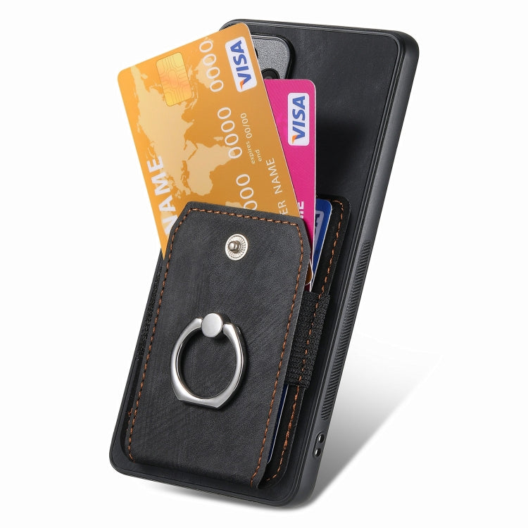 For Xiaomi Redmi 9A Retro Skin-feel Ring Card Wallet Phone Case
