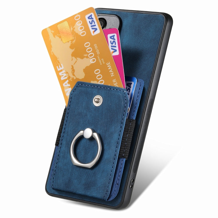 For Xiaomi Redmi 9A Retro Skin-feel Ring Card Wallet Phone Case