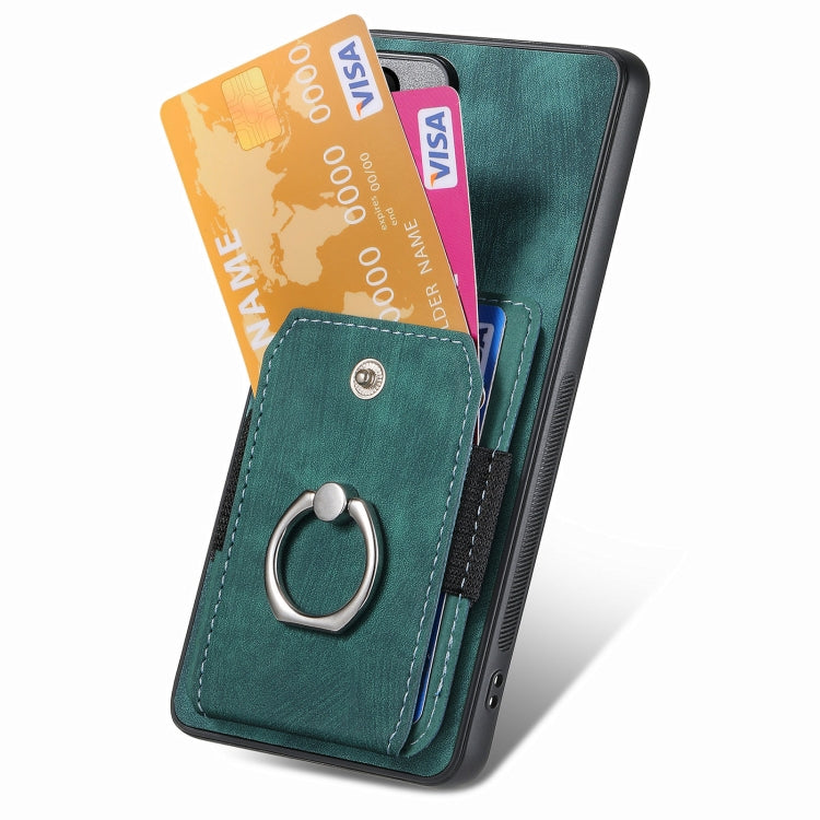 For Xiaomi Redmi 9A Retro Skin-feel Ring Card Wallet Phone Case