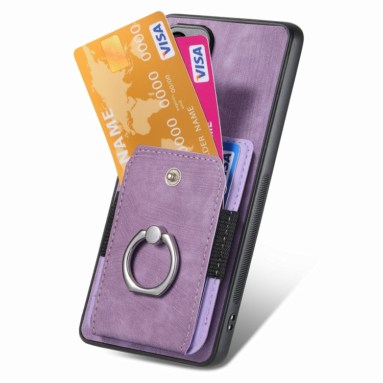 For Xiaomi Redmi 9A Retro Skin-feel Ring Card Wallet Phone Case