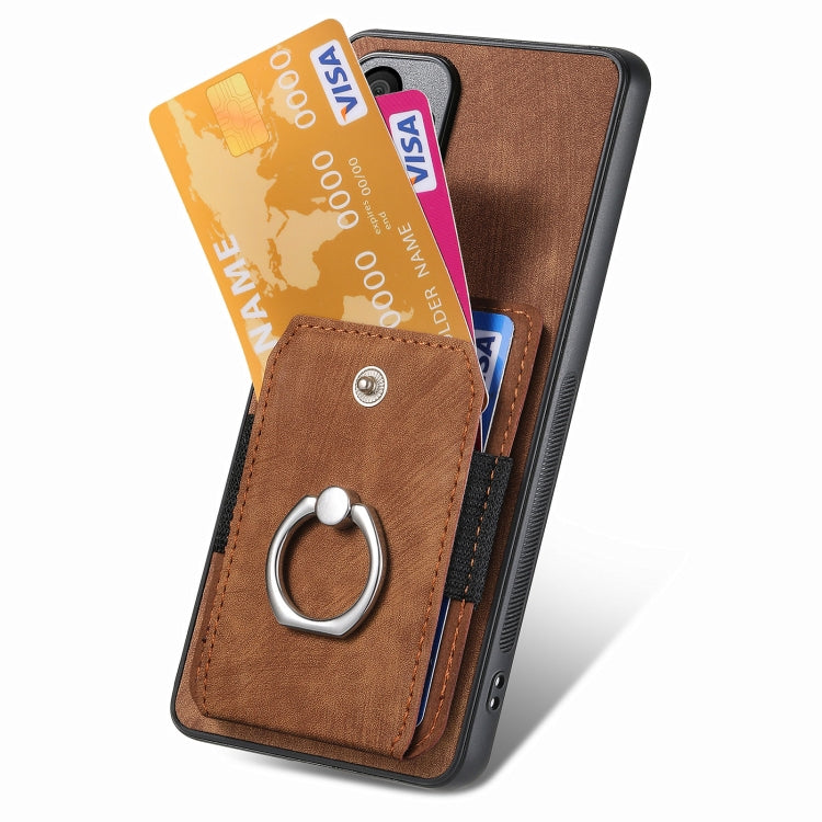 For Xiaomi Redmi 9A Retro Skin-feel Ring Card Wallet Phone Case