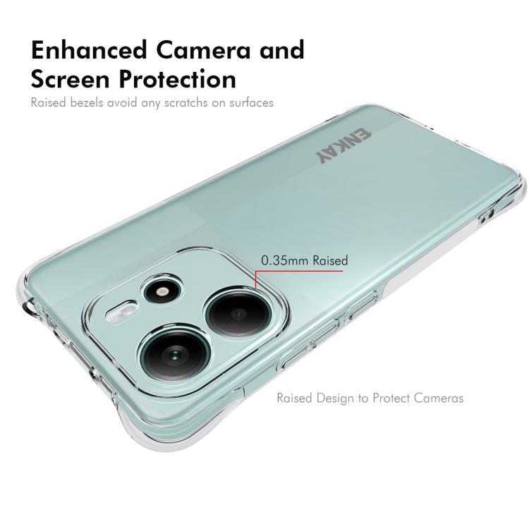 For Redmi Note 14 4G 163.25mm ENKAY Hat-Prince Transparent TPU Shockproof Phone Case