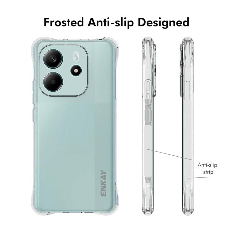 For Redmi Note 14 4G 163.25mm ENKAY Hat-Prince Transparent TPU Shockproof Phone Case