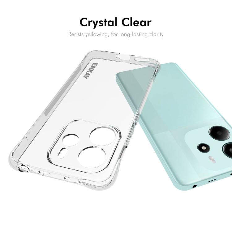 For Redmi Note 14 4G 163.25mm ENKAY Hat-Prince Transparent TPU Shockproof Phone Case