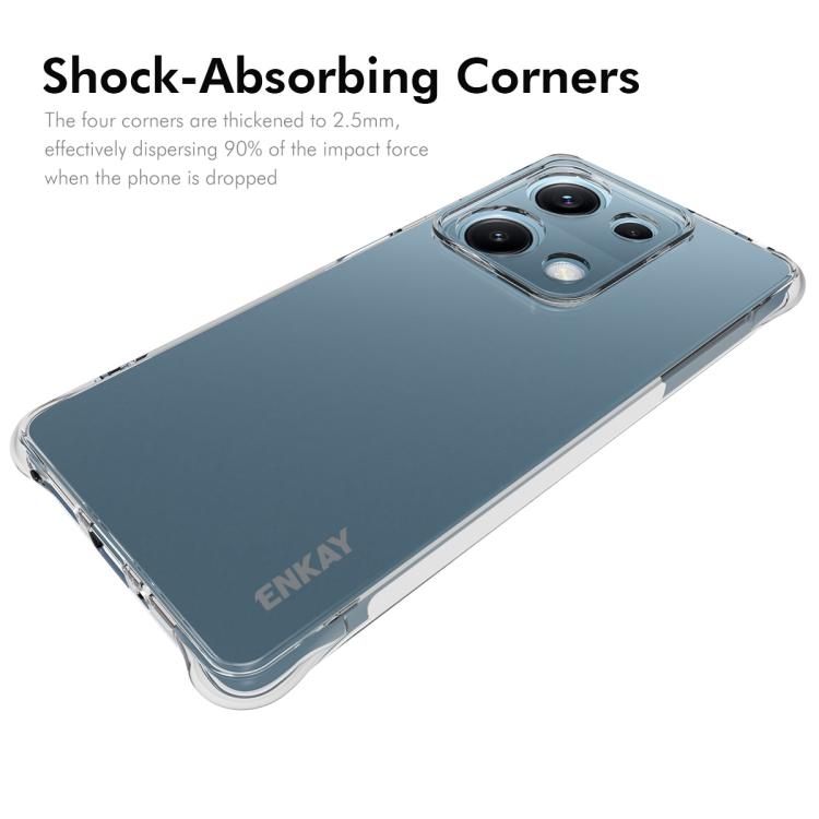 For Redmi Note 14S 4G ENKAY Hat-Prince Transparent TPU Shockproof Phone Case