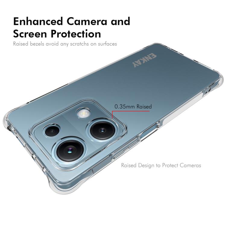 For Redmi Note 14S 4G ENKAY Hat-Prince Transparent TPU Shockproof Phone Case