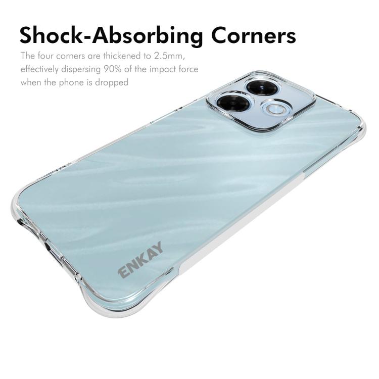 For Redmi 13X 4G ENKAY Hat-Prince Transparent TPU Shockproof Phone Case