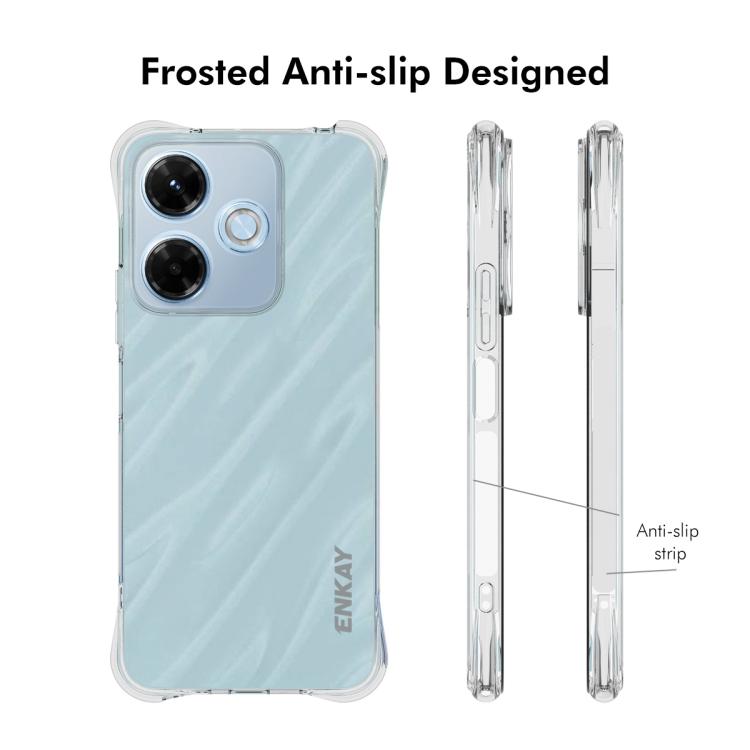 For Redmi 13X 4G ENKAY Hat-Prince Transparent TPU Shockproof Phone Case