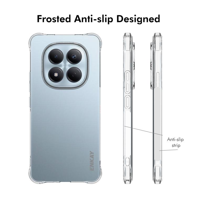 For Redmi Note 15 Pro 5G Global 163.6mm ENKAY Hat-Prince Transparent TPU Shockproof Phone Case