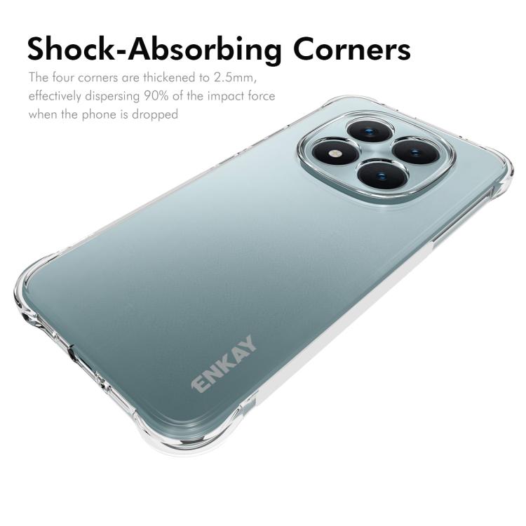 For Redmi Note 15 Pro+ 5G Global 163.3mm ENKAY Hat-Prince Transparent TPU Shockproof Phone Case