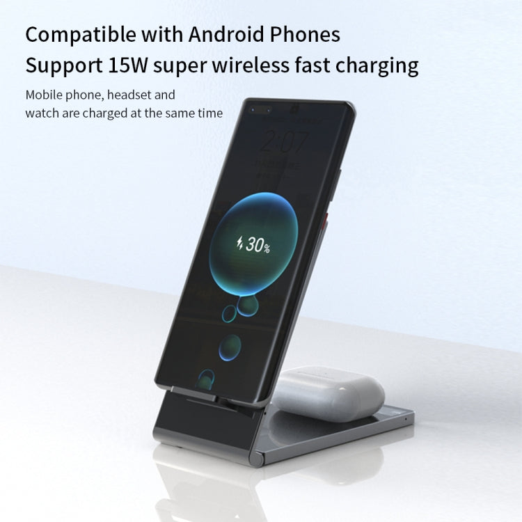 T05 Foldable 15W Magnetic Wireless Charger for iPhone 14/13/12 / iWatch / AirPods
