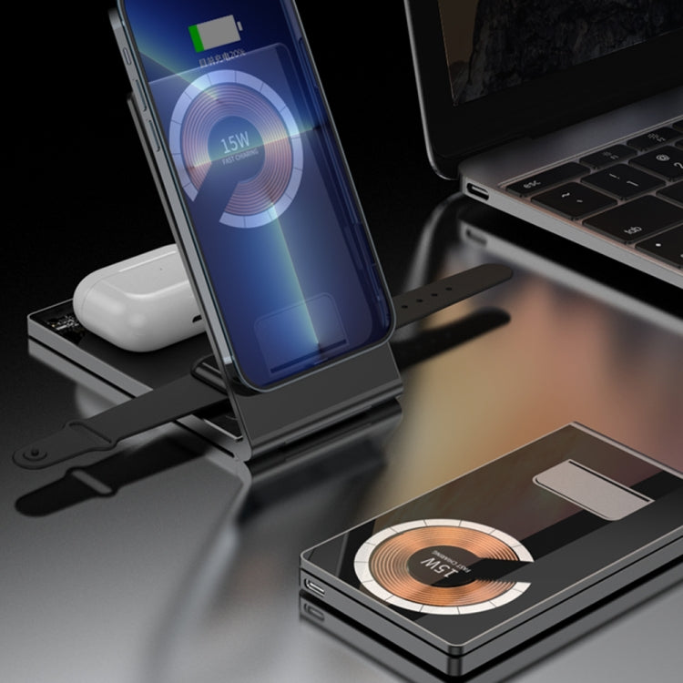 T05 Foldable 15W Magnetic Wireless Charger for iPhone 14/13/12 / iWatch / AirPods