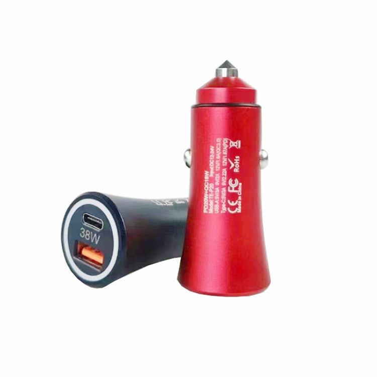 P20 38W PD3.0 20W + QC3.0 USB Safety Hammer Car Charger