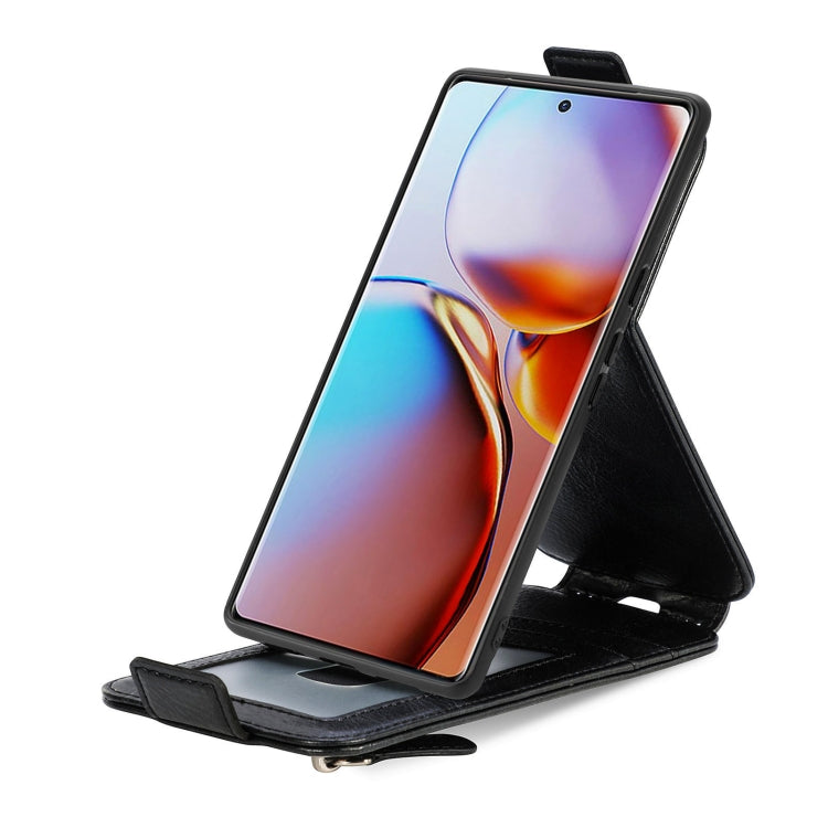 For Motorola Moto X40 Zipper Wallet Vertical Flip Leather Phone Case