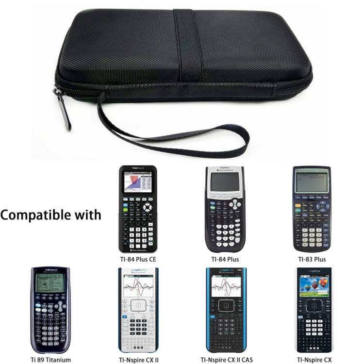 For Texas Instruments Plotting Calculator Protective Storage Box with Accessories Mesh Bag