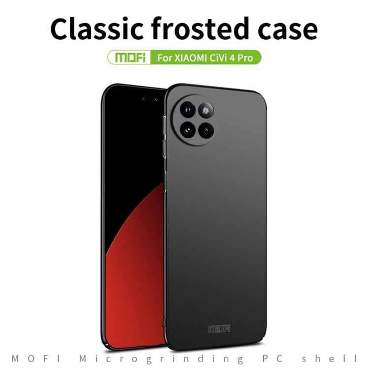 For Xiaomi Civi 4 Pro MOFI Micro-Frosted PC Ultra-thin Hard Phone Case