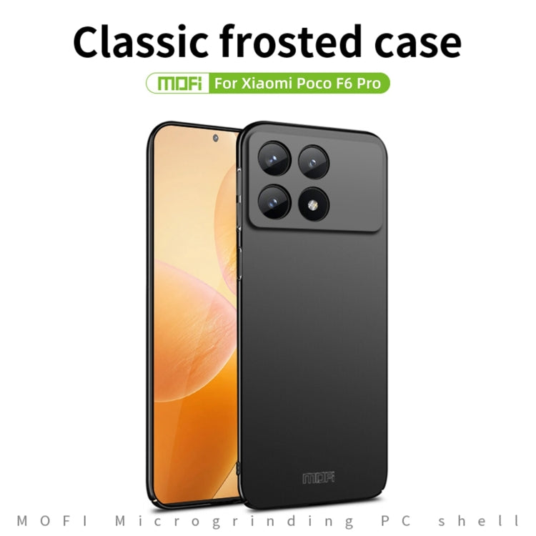 For Xiaomi Poco F6 Pro MOFI Micro-Frosted PC Ultra-thin Hard Phone Case
